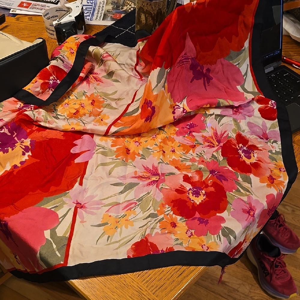 Oscar Floral Silk Scarf
